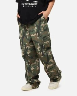 Carre Tactical Baggy Cargo Pants Woodland Camo -Culture Kings 03012946 YC040 womens 00050