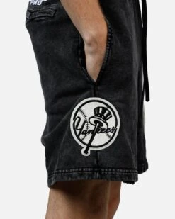 Pro Standard New York Yankees Raffia Shorts Black Acidwash -Culture Kings 03012989 YB017 mens 0090