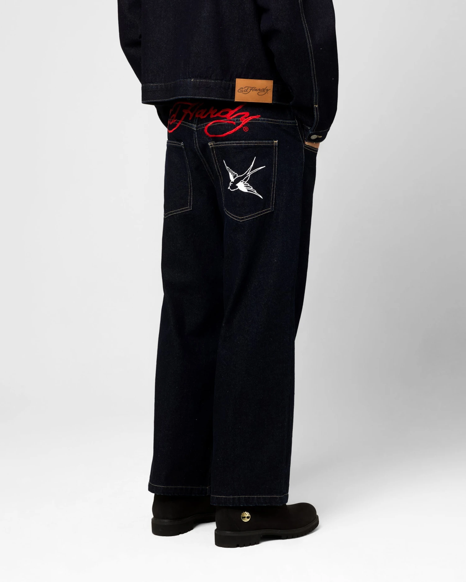 Ed Hardy Wide Leg Jeans Indigo Denim 3 Ed Hardy Wide Leg Jeans Indigo Denim