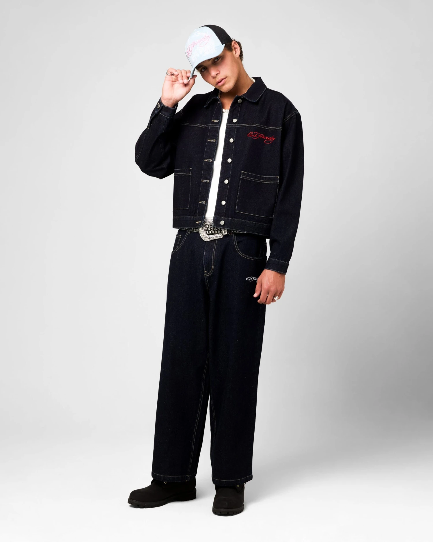 Ed Hardy Wide Leg Jeans Indigo Denim 4 Ed Hardy Wide Leg Jeans Indigo Denim - Image 2