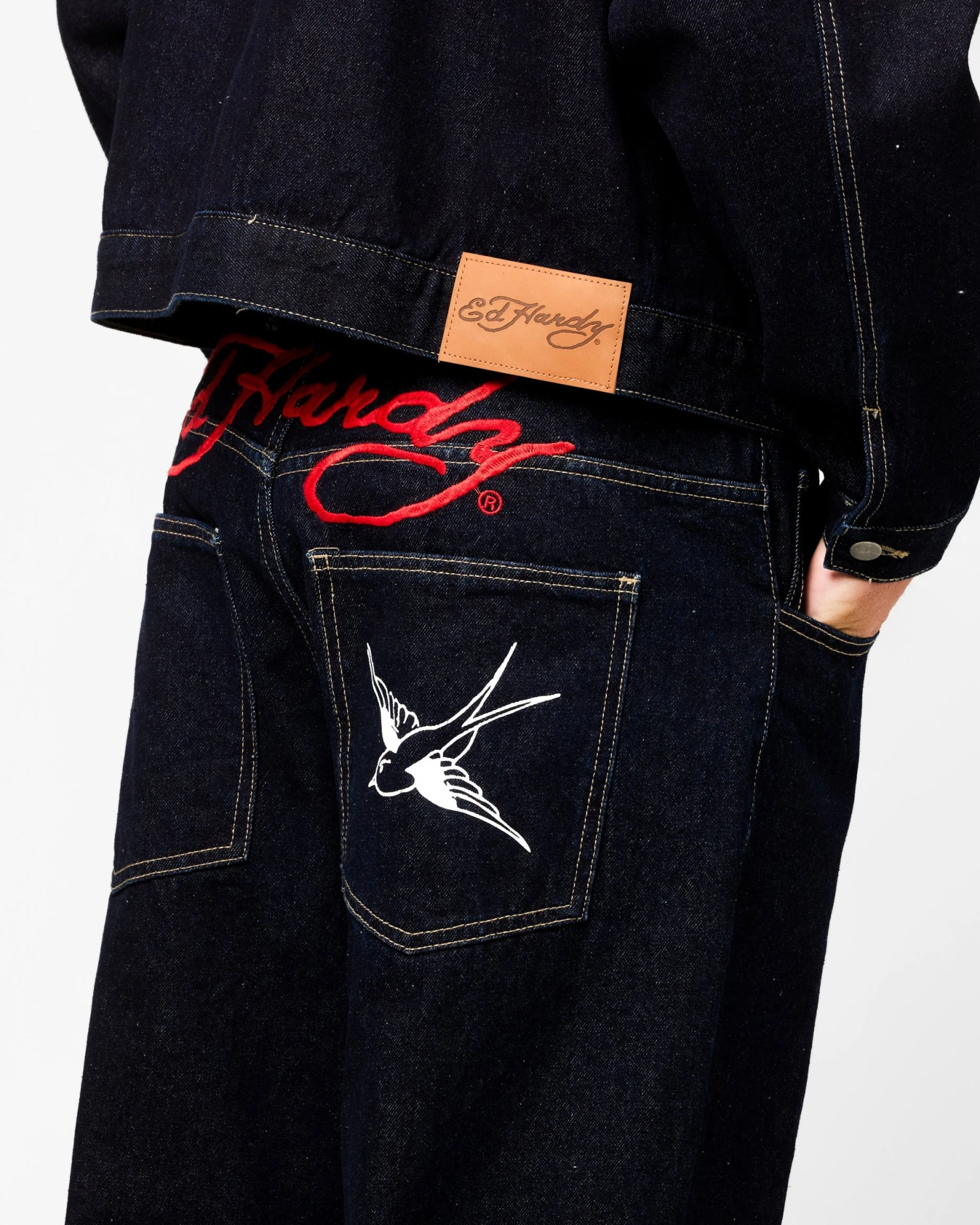 Ed Hardy Wide Leg Jeans Indigo Denim 5 Ed Hardy Wide Leg Jeans Indigo Denim - Image 3