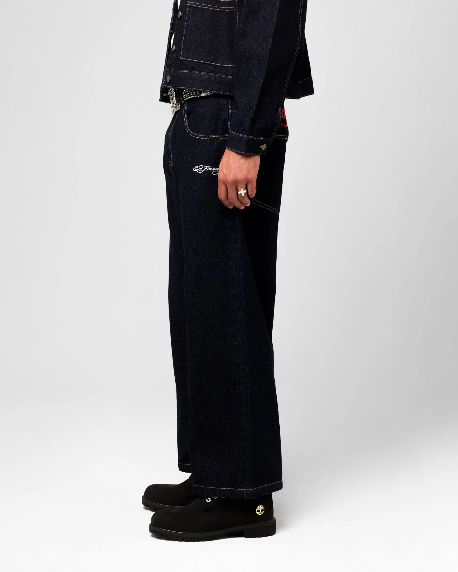 Ed Hardy Wide Leg Jeans Indigo Denim 7 Ed Hardy Wide Leg Jeans Indigo Denim - Image 5