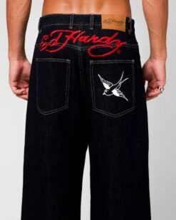 Ed Hardy Wide Leg Jeans Indigo Denim 17 Ed Hardy Wide Leg Jeans Indigo Denim -Culture Kings 03012992 YI444 mens 0080