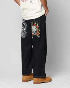 Ed Hardy Wide Leg Skull Jeans Dark Indigo -Culture Kings 03012993 YD033 mens 00050 79289ce3 789e 4791 9d60 67668c072bd7