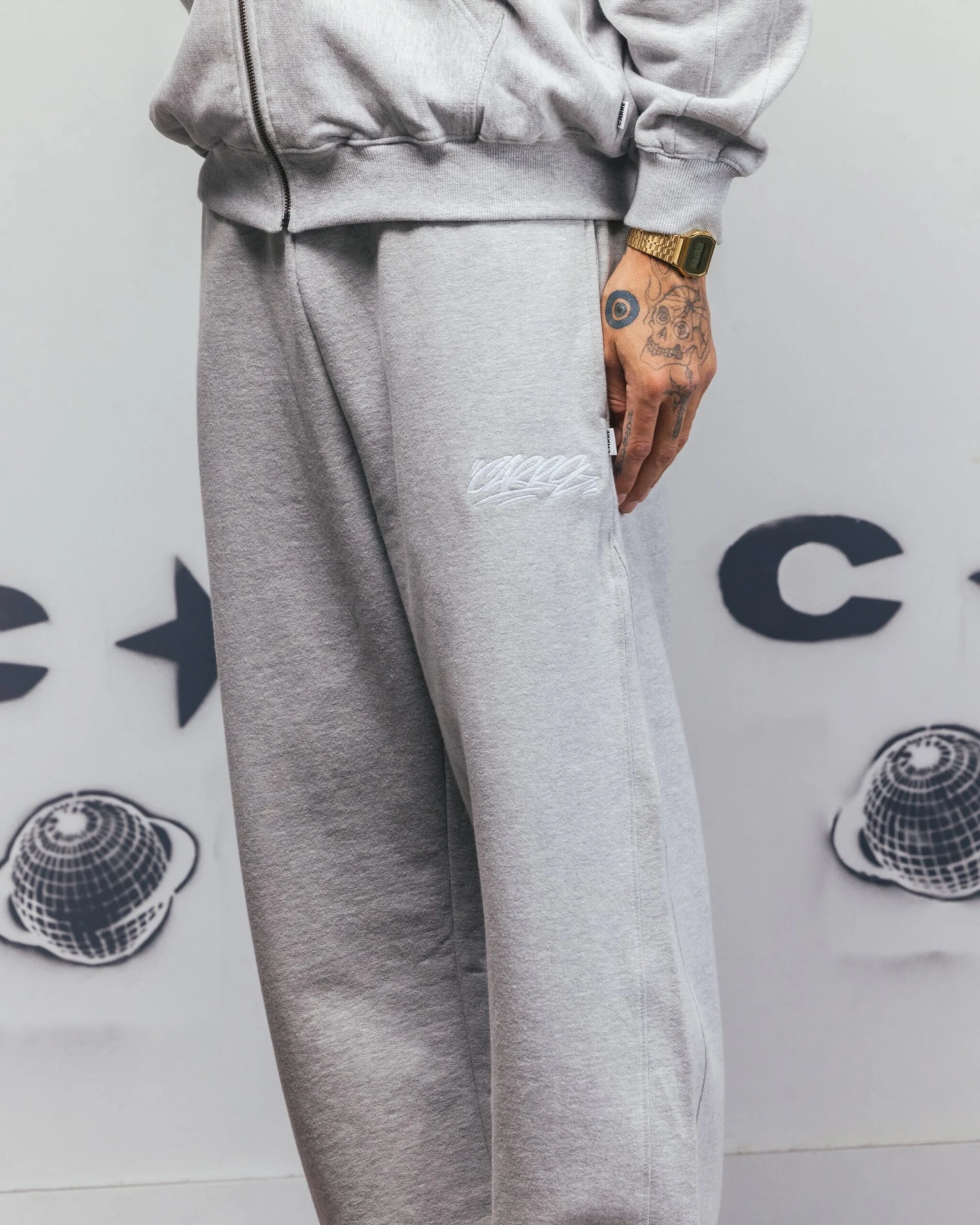 Carre Grit Trackpants Grey Marle 5 Carre Grit Trackpants Grey Marle - Image 3