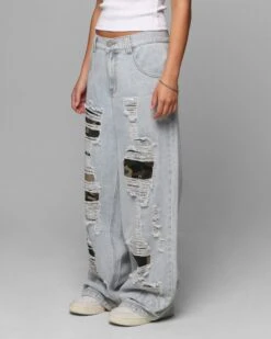 Loiter Collateral Distressed Jeans Denim Camo -Culture Kings 03013085 YD301 womens 00060
