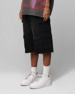 Loiter 3 Quarter Pants Washed Black