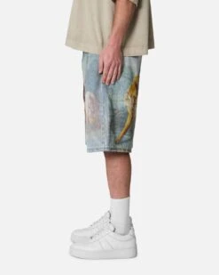 MNML Sheep Hounded Denim Shorts Multi -Culture Kings 03013112 YM041 mens 00030