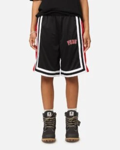 Fubu College Mesh Shorts Black/Red/White