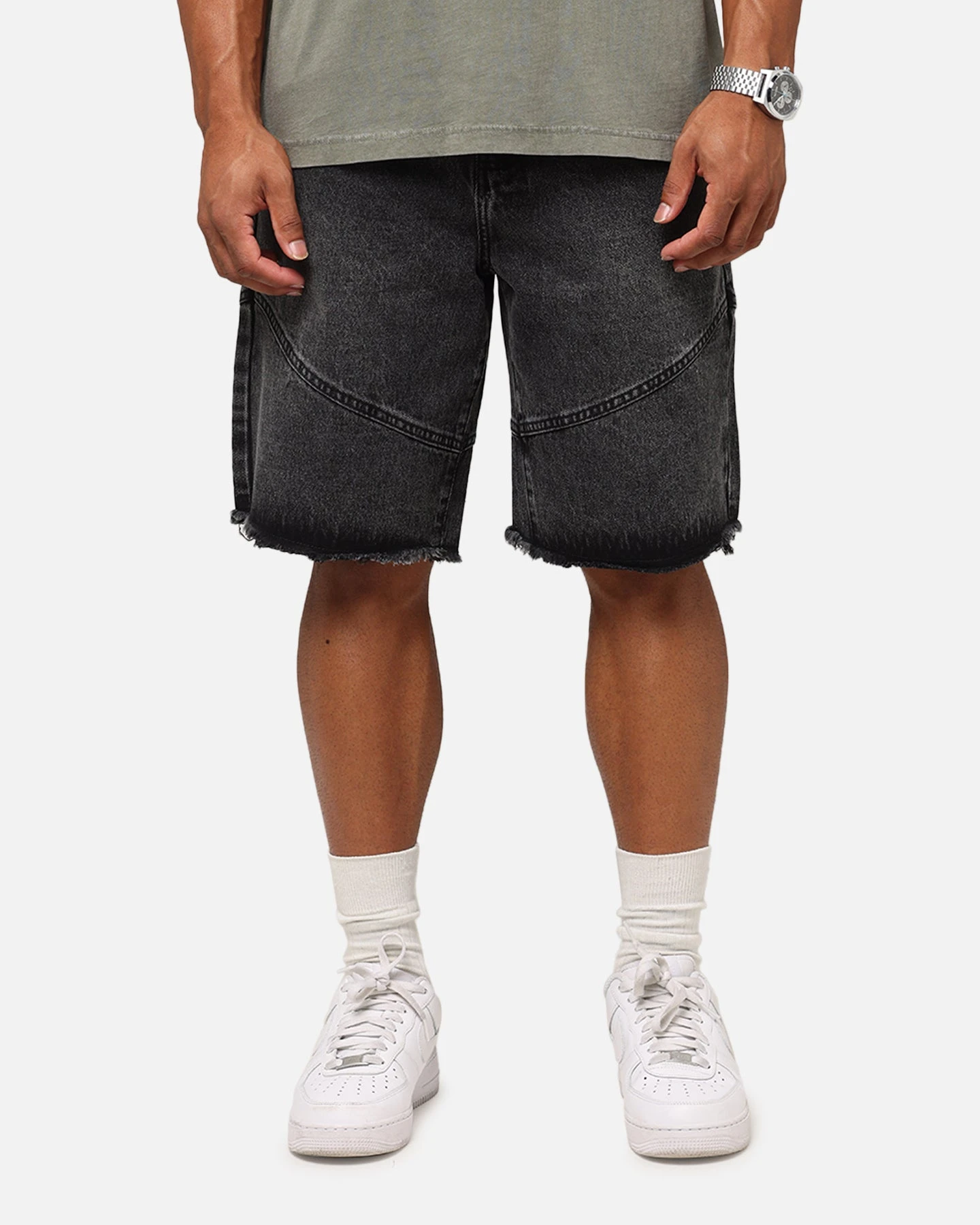 Saint Morta Armoury Baggy Denim Shorts Black Shadow 3 Saint Morta Armoury Baggy Denim Shorts Black Shadow