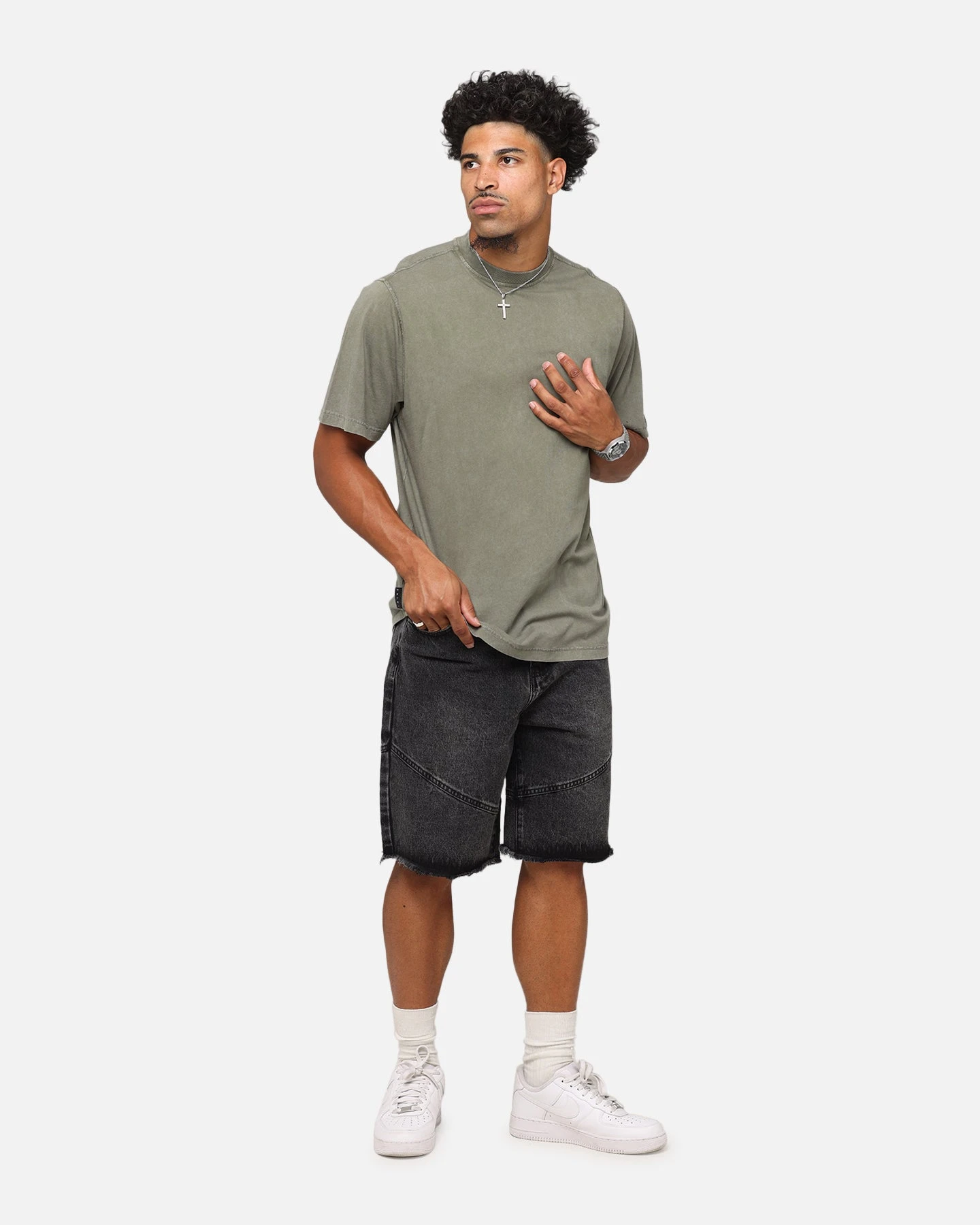 Saint Morta Armoury Baggy Denim Shorts Black Shadow 4 Saint Morta Armoury Baggy Denim Shorts Black Shadow - Image 2