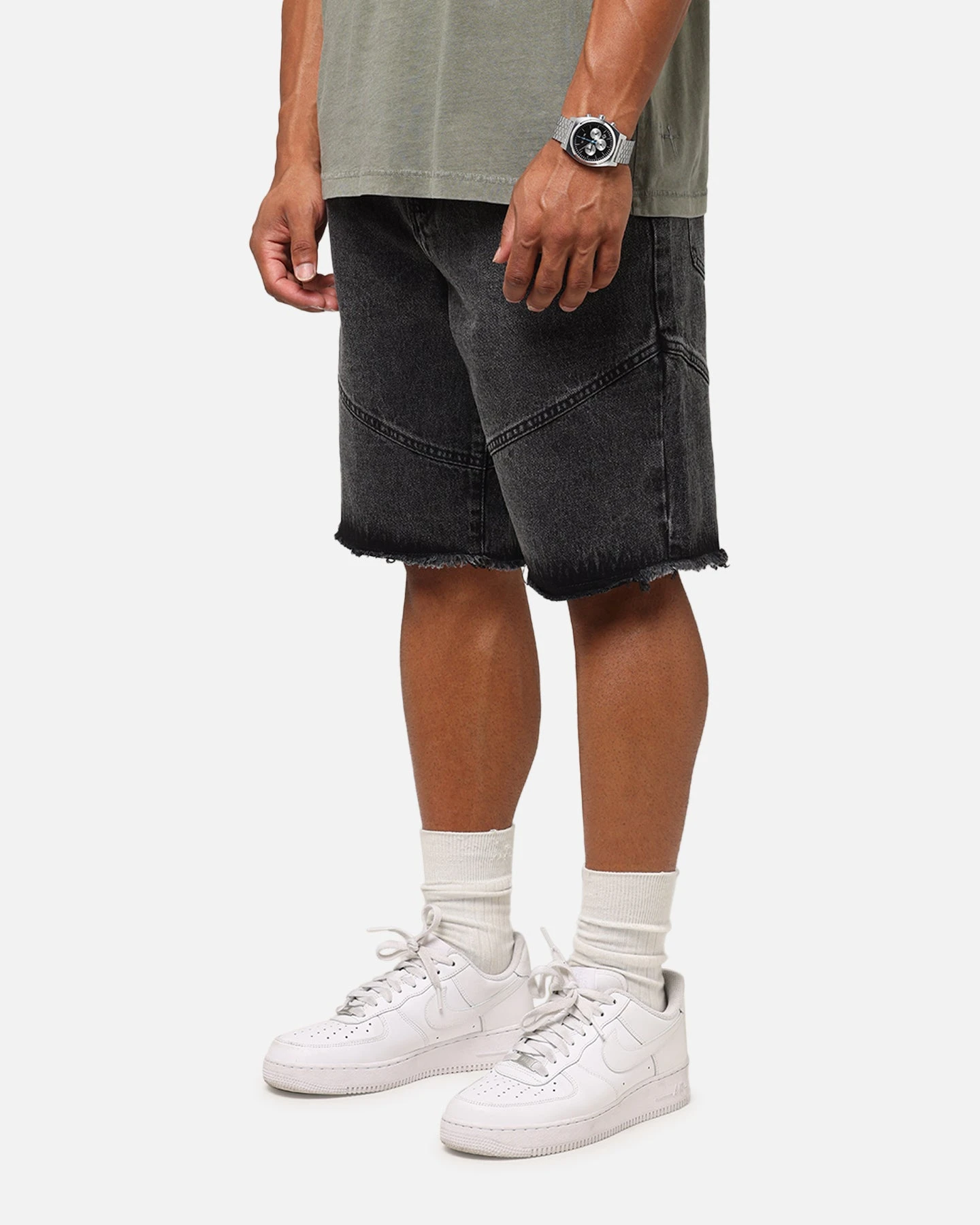 Saint Morta Armoury Baggy Denim Shorts Black Shadow 8 Saint Morta Armoury Baggy Denim Shorts Black Shadow - Image 6