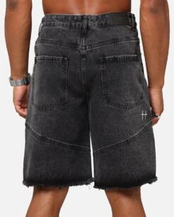 Saint Morta Armoury Baggy Denim Shorts Black Shadow 17 Saint Morta Armoury Baggy Denim Shorts Black Shadow -Culture Kings 03013164 YB427 mens 00080