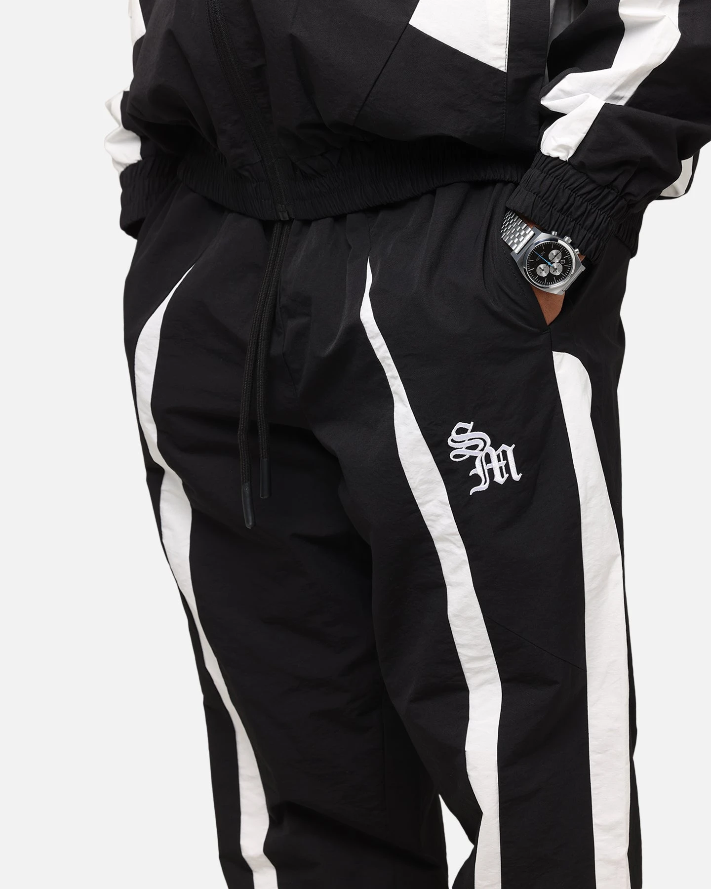 Saint Morta Oblivioin Nylon Track Joggers Black/White 5 Saint Morta Oblivioin Nylon Track Joggers Black/White - Image 3