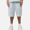 XXIII Lace Textured Denim Jorts Light Blue -Culture Kings 03013235 YL200 mens 00010