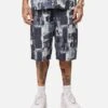 XXIII Printed Denim Patch Jorts Blue -Culture Kings 03013236 YX001 mens 00010