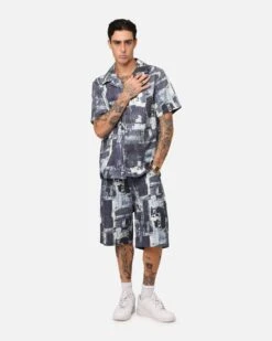 XXIII Printed Denim Patch Jorts Blue 11 XXIII Printed Denim Patch Jorts Blue -Culture Kings 03013236 YX001 mens 00020