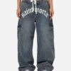 Saint Morta Gothic Denim Cargo Pants Dirty Denim -Culture Kings 03013240 YE234 womens 0010