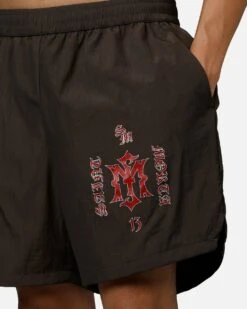 Saint Morta Hardcore Nylon Shorts Dark Brown -Culture Kings 03013242 YX564 mens 0070