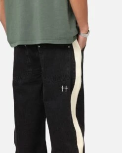 Saint Morta Amplus Sidewinder Jeans Black/Off White -Culture Kings 03013256 YB479 mens 0040