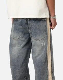 Saint Morta Amplus Sidewinder Jeans Dirty Denim/Off White -Culture Kings 03013256 YE285 mens 0040