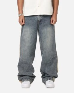 Saint Morta Amplus Sidewinder Jeans Dirty Denim/Off White -Culture Kings 03013256 YE285 mens 0060