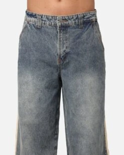 Saint Morta Amplus Sidewinder Jeans Dirty Denim/Off White -Culture Kings 03013256 YE285 mens 0080