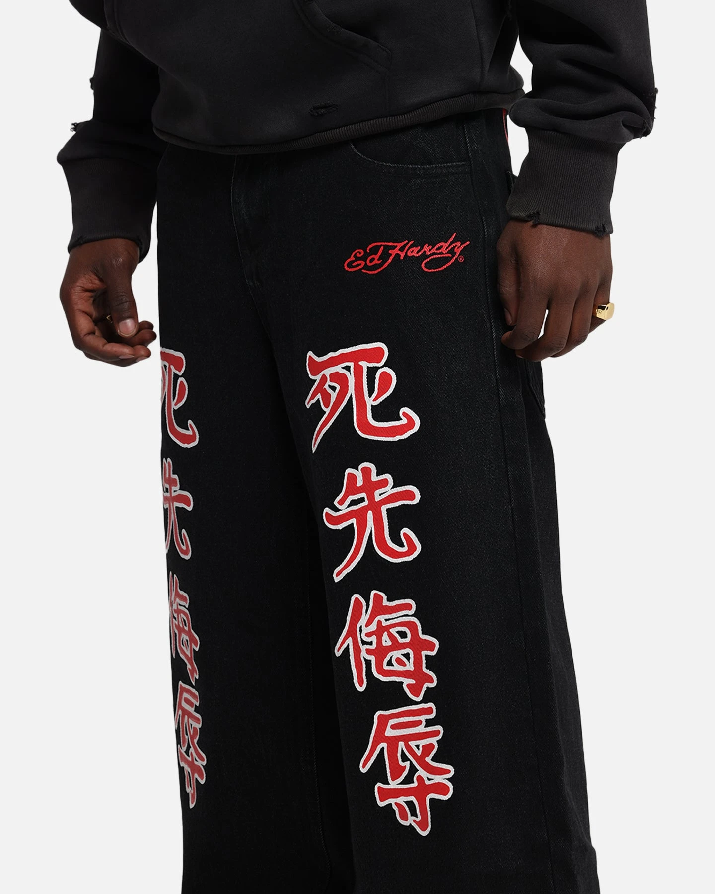 Ed Hardy Death Before Dishonour Jeans Black 4 Ed Hardy Death Before Dishonour Jeans Black - Image 3