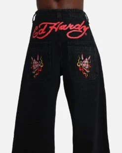 Ed Hardy Death Before Dishonour Jeans Black 16 Ed Hardy Death Before Dishonour Jeans Black -Culture Kings 03013390 YB001 mens 0080