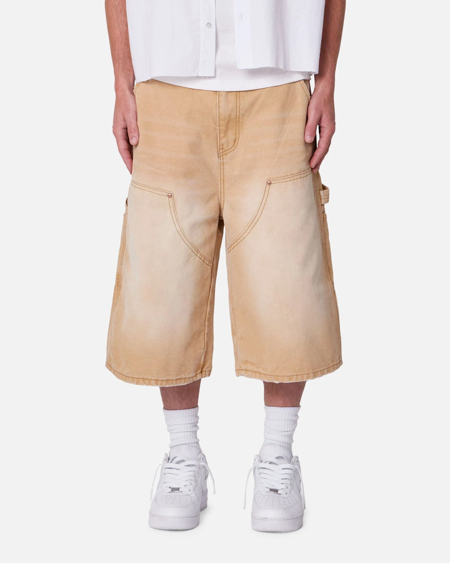 MNML Ultra Baggy Carpenter Shorts Washed Tan 3 MNML Ultra Baggy Carpenter Shorts Washed Tan