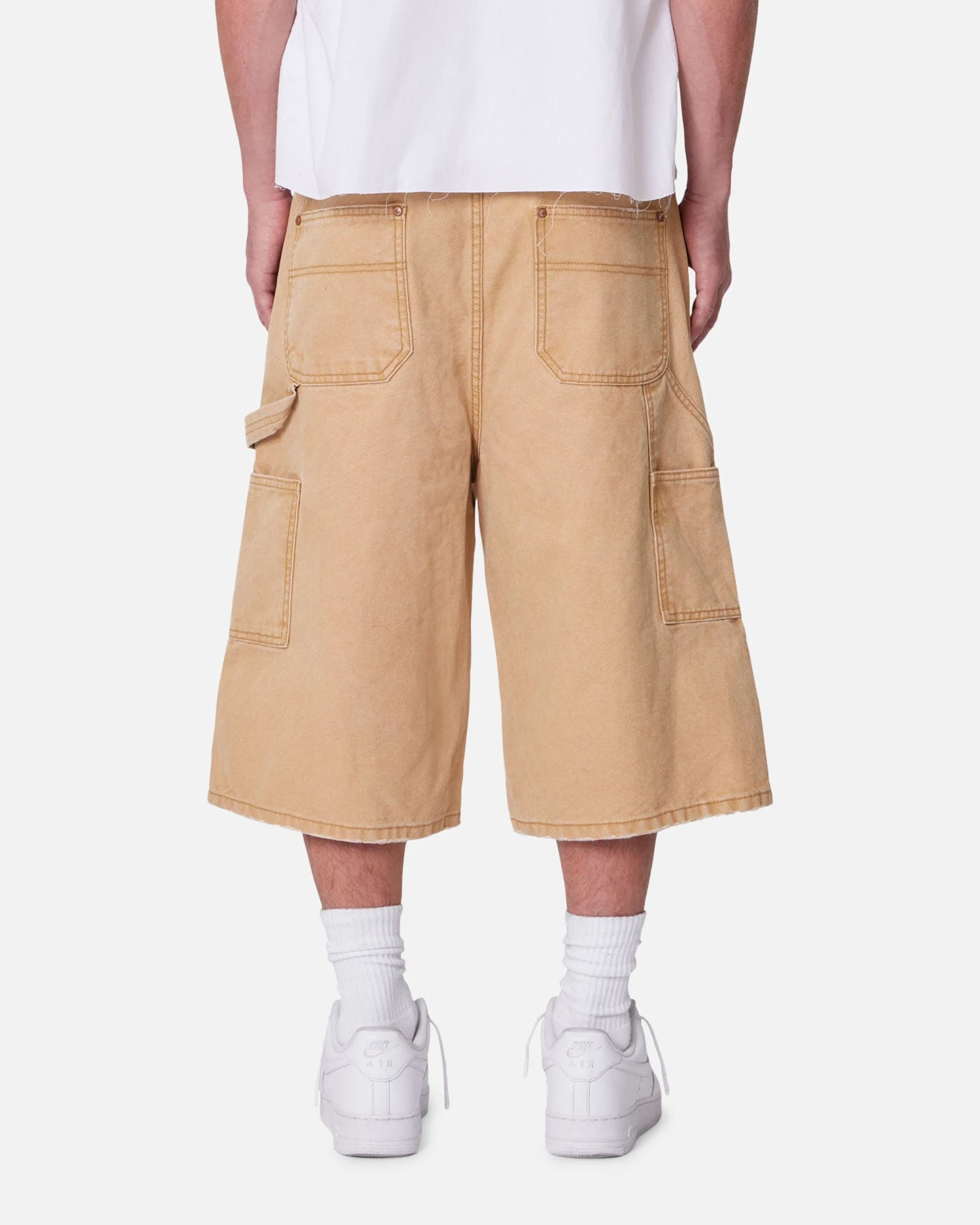 MNML Ultra Baggy Carpenter Shorts Washed Tan 6 MNML Ultra Baggy Carpenter Shorts Washed Tan - Image 4