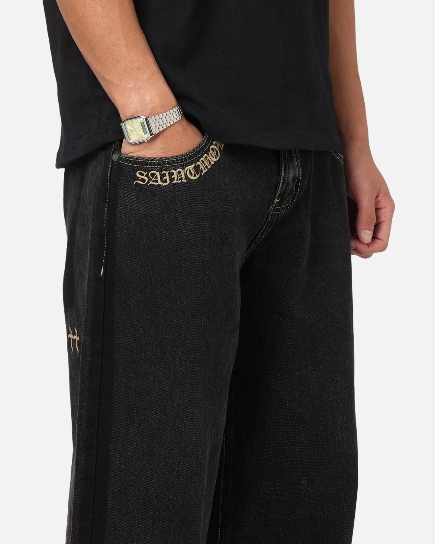 Saint Morta Amplus Rodeo Drive Recon Jeans Black Shadow 5 Saint Morta Amplus Rodeo Drive Recon Jeans Black Shadow - Image 3