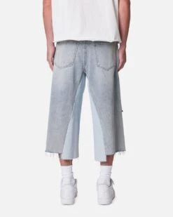 MNML Panelled Denim Shorts Light Blue Wash -Culture Kings 03013460 YL219 mens 0040