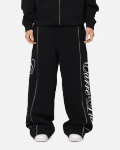 Carre Script Trackpants Black