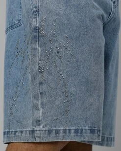 Loiter Goth Clique Jorts Blue Denim -Culture Kings 03013483 YX008 mens 0070