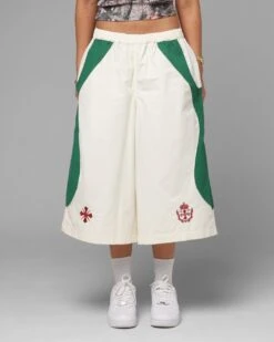 Loiter Club Classic Track Shorts White/Green