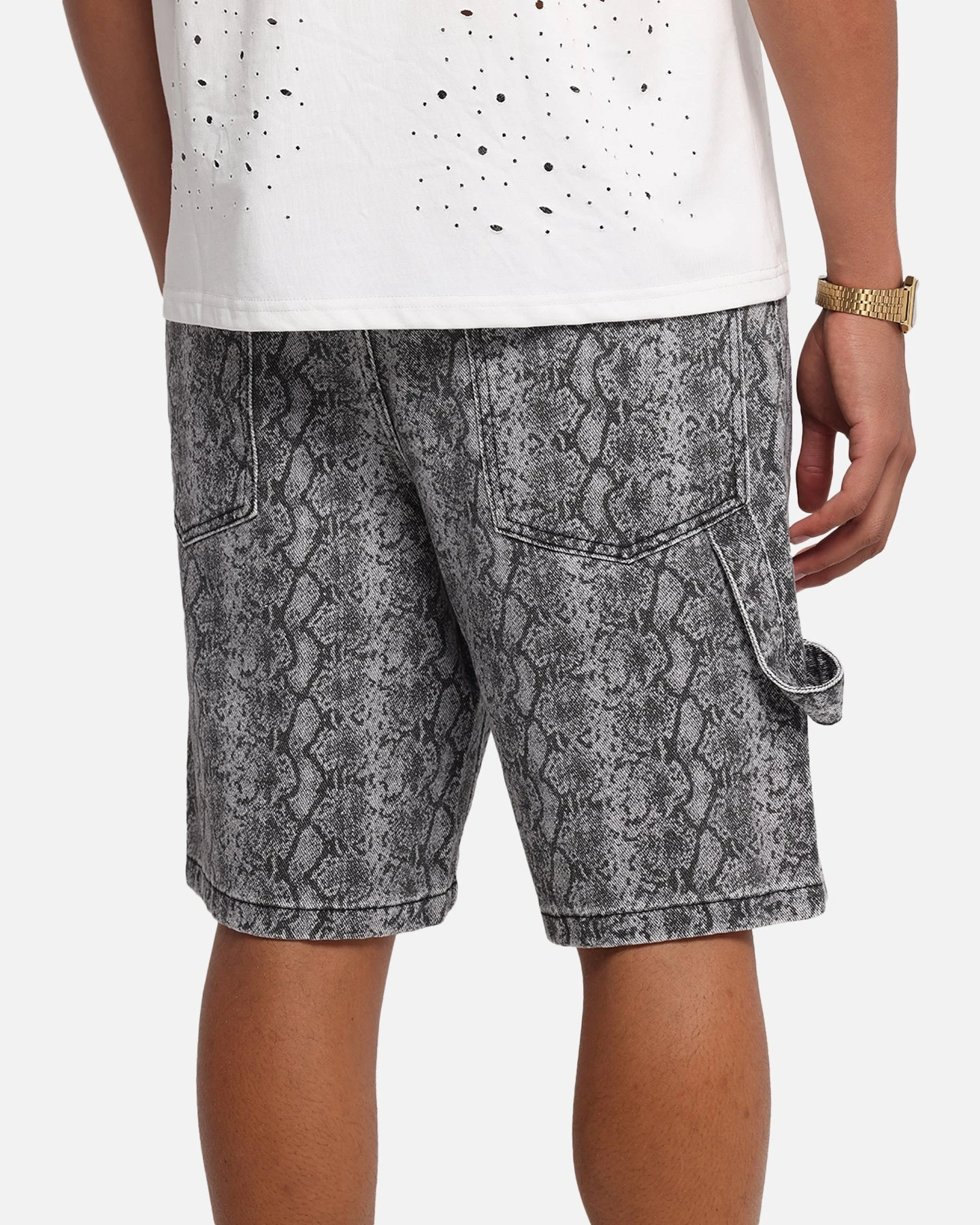 XXIII Snake Skin Jorts Black Snake Print 6 XXIII Snake Skin Jorts Black Snake Print - Image 4