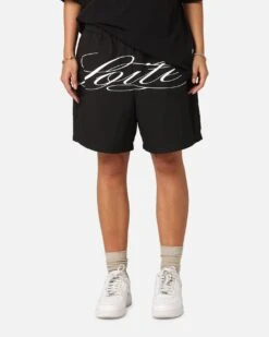 Loiter Script Walk Shorts Black