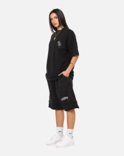 Saint Morta Gothic Layered Sweat Shorts Black -Culture Kings 03013519 YB001 womens 0020