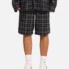 XXIII Plaid Corduroy Jorts Black/Grey 2 XXIII Plaid Corduroy Jorts Black/Grey -Culture Kings 03013520 YB006 womens 0010
