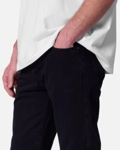 MNML Straight Raw Jeans Rinsed Black -Culture Kings 03013592 YB370 mens 0050