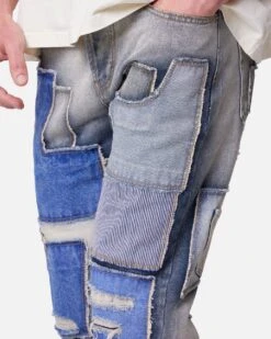 MNML Straight Patchwork Jeans Multi 11 MNML Straight Patchwork Jeans Multi -Culture Kings 03013635 YM041 mens 00050