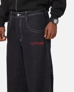 Ed Hardy Ultra Wide Leg Denim Jeans Indigo -Culture Kings 03013704 YI001 mens 0040