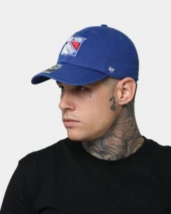 '47 BRAND 47 Brand New York Rangers Clean Up Strapback Royal -Culture Kings 053838050525 mens 0012