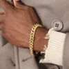 Saint Morta Cuban Link 8" 10MM Bracelet Gold -Culture Kings 06002228 YG200 mens 002