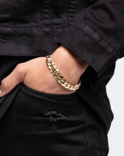 House Of Auric Cuban Link 10mm 9" Bracelet 10k Gold 13 House Of Auric Cuban Link 10mm 9" Bracelet 10k Gold -Culture Kings 06005480 YG914 default 0020