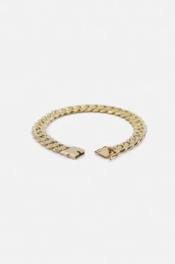 HOUSE OF AURIC 12MM CUBAN LINK 8" BRACELET 10K GOLD