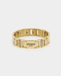Guess Mainline 15mm Frontier Crystal Bracelet Gold