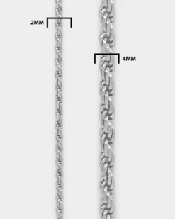 House Of Auric Rope 4mm Chain Sterling Silver -Culture Kings 06006299 YS596 default 00020