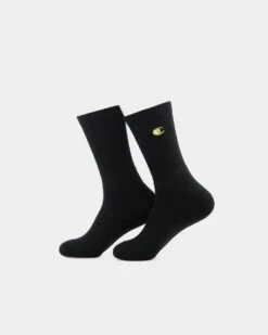 Champion Culture Kings X Champion C Logo Crew Socks 3 Pack Black/Gold -Culture Kings 06008219 YB003 default 0040